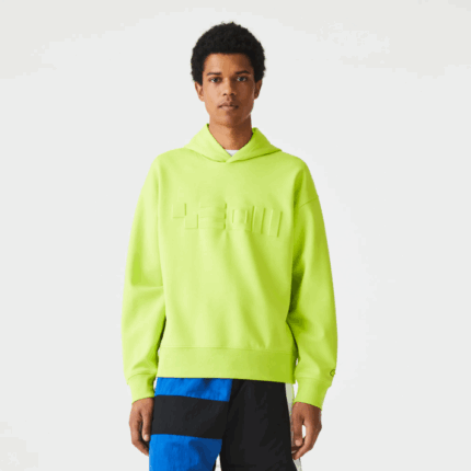 Lacoste moletom com capuz solto homens amarelo 90v 88BL1054
