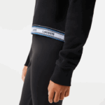 Lacoste moletom curto de banda estampada garotas preto 031 88BL3206 - Image 6