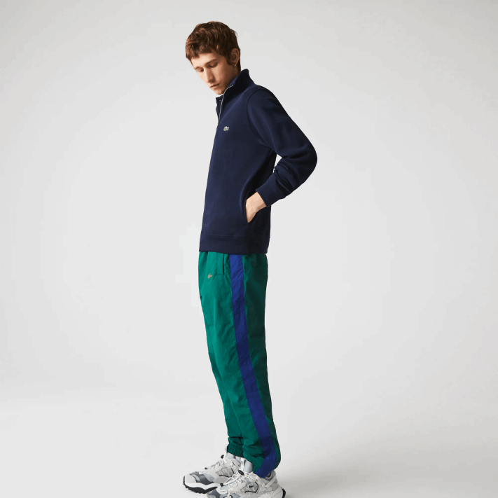 Lacoste moletom de algodão com gola alta com zíper homens azul marinho 166 88BL951 - Image 7