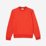 Lacoste moletom de algodão escovado orgânico homens laranja 02k 88BL352 - Image 2