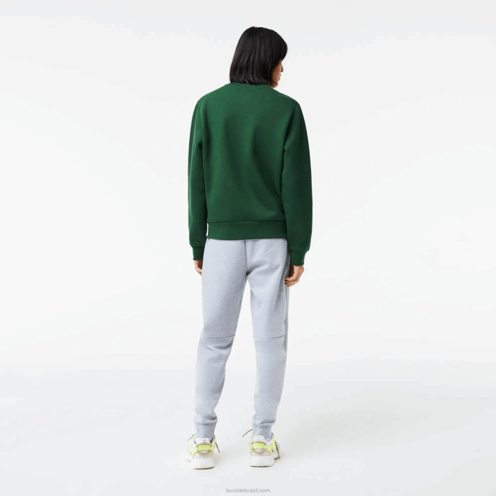 Lacoste moletom de algodão escovado orgânico homens verde 132 88BL281 - Image 3