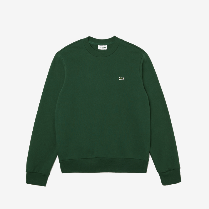 Lacoste moletom de algodão escovado orgânico homens verde 132 88BL281 - Image 4