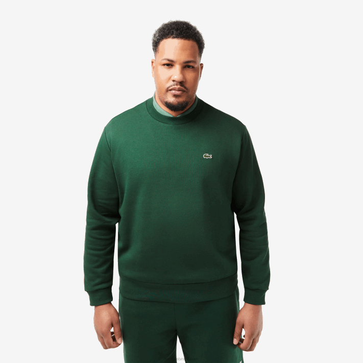 Lacoste moletom de algodão escovado orgânico homens verde 132 88BL281 - Image 5