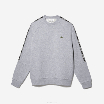 Lacoste moletom de algodão homens chine cinza cca 88BL1246