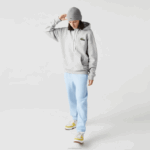 Lacoste moletom de algodão orgânico com capuz de ajuste solto homens chine cinza cca 88BL368 - Image 6