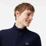 Lacoste moletom de golfe com gola redonda embutida homens azul marinho 423 88BL313 - Image 2