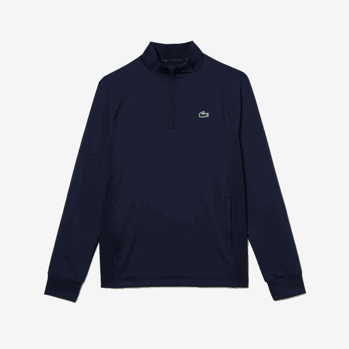 Lacoste moletom de golfe com gola redonda embutida homens azul marinho 423 88BL313 - Image 4
