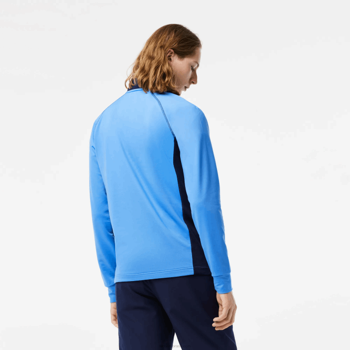 Lacoste moletom de golfe com gola redonda embutida homens azul marinho yd2 88BL314 - Image 3