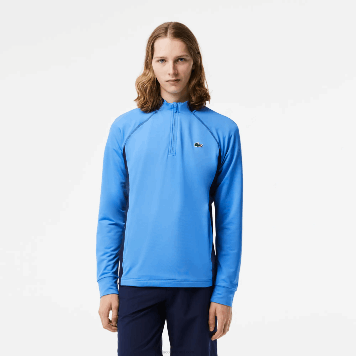 Lacoste moletom de golfe com gola redonda embutida homens azul marinho yd2 88BL314 - Image 1