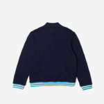Lacoste moletom de lã abotoado crianças azul marinho 166 88BL3044 - Image 4