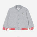 Lacoste moletom de lã abotoado crianças chine cinza cca 88BL3045