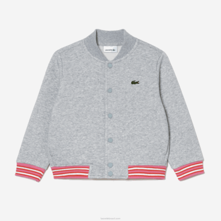 Lacoste moletom de lã abotoado crianças chine cinza cca 88BL3045
