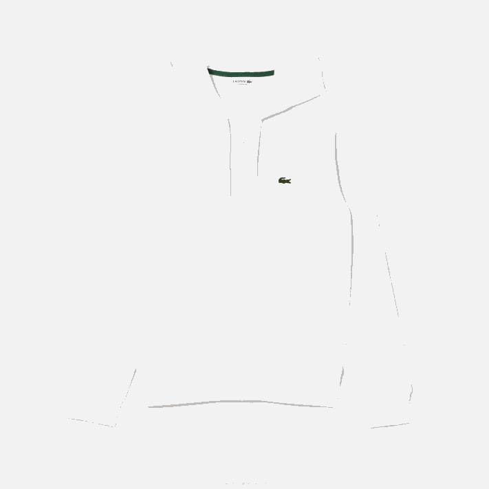 Lacoste moletom de lã bolso canguru com zíper homens branco 001 88BL295 - Image 4
