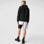Lacoste moletom de lã com capuz e letras colorblock homens preto 8vm 88BL998 - Image 3