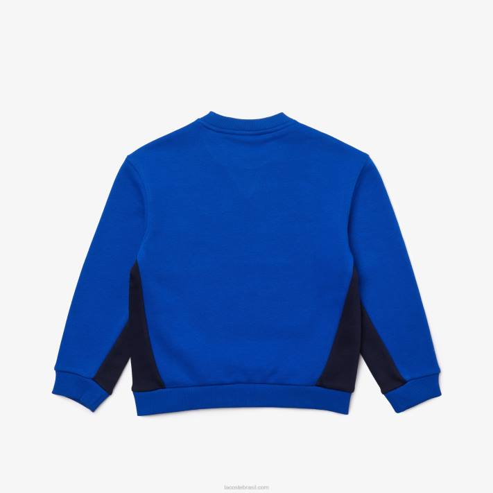 Lacoste moletom de lã com gola redonda Rapazes azul marinho mt5 88BL3265 - Image 2