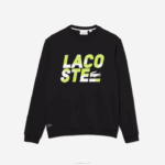 Lacoste moletom de lã de algodão com estampa regular homens cinza escuro 2z8 88BL1615 - Image 3