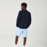Lacoste moletom de lã de algodão orgânico made in france homens azul marinho 166 88BL1181 - Image 3