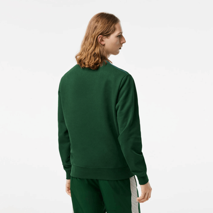 Lacoste moletom de lã não escovado de gola redonda homens verde 132 88BL299 - Image 3