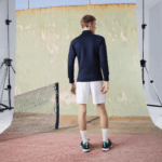 Lacoste moletom de tênis com zíper estampado esportivo homens azul marinho 166 88BL1051 - Image 3