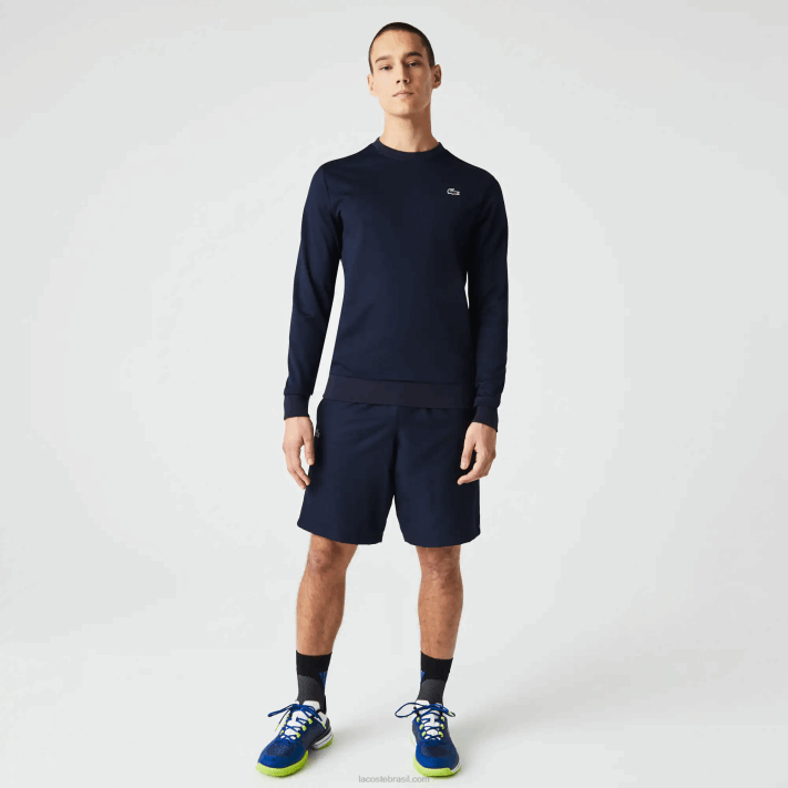 Lacoste moletom de tênis estampado esporte homens azul marinho 166 88BL1055 - Image 2