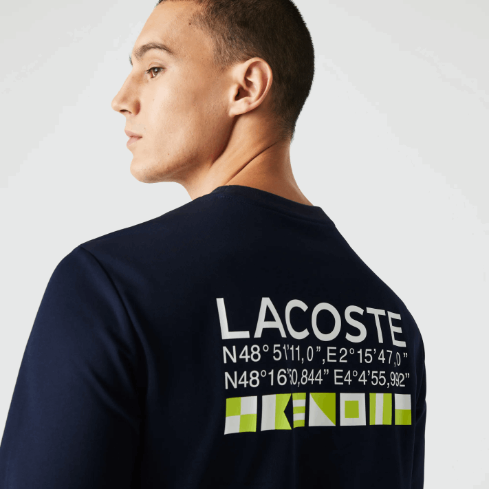 Lacoste moletom de tênis estampado esporte homens azul marinho 166 88BL1055 - Image 7