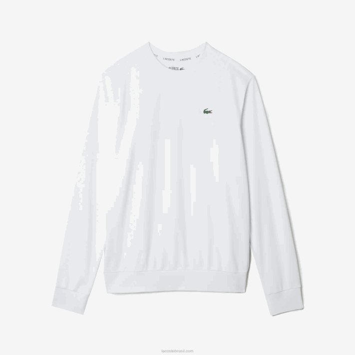 Lacoste moletom de tênis estampado esporte homens branco 001 88BL1056 - Image 4