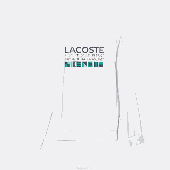 Lacoste moletom de tênis estampado esporte homens branco 001 88BL1056 - Image 5