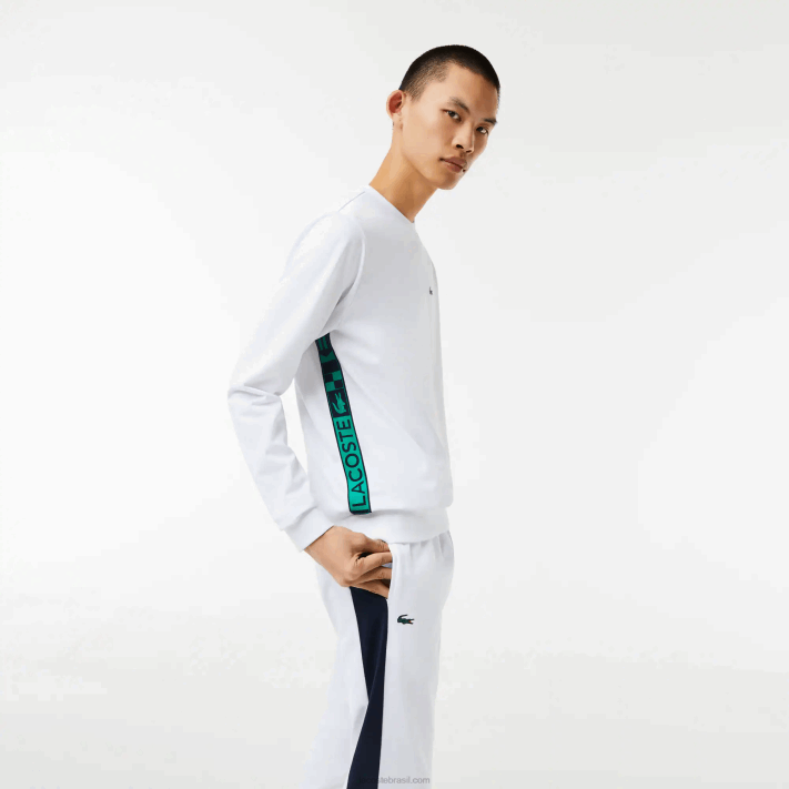 Lacoste moletom de tênis estampado esporte homens branco 001 88BL1056 - Image 1