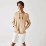 Lacoste moletom esportivo leve bimatéria homens bege gp2 88BL981