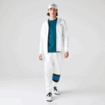 Lacoste moletom esportivo leve bimatéria homens branco 800 88BL948 - Image 2