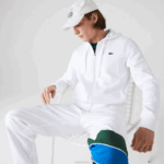 Lacoste moletom esportivo leve bimatéria homens branco 800 88BL948 - Image 6