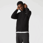 Lacoste moletom esportivo leve bimatéria homens preto c31 88BL947 - Image 6