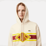 Lacoste moletom estampado solto homens branco xfj 88BL334 - Image 2