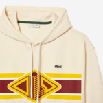 Lacoste moletom estampado solto homens branco xfj 88BL334 - Image 5