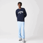 Lacoste moletom felpudo com gola redonda homens azul marinho 166 88BL1160 - Image 2