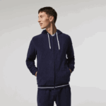 Lacoste moletom felpudo com zíper homens azul marinho 166 88BL1276 - Image 2