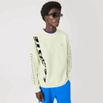 Lacoste moletom piquê solto homens amarelo 6gd 88BL1000