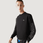 Lacoste moletom piquê solto homens preto 031 88BL999