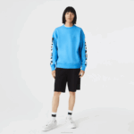 Lacoste moletom solto com estampa reflexiva homens azul 4x 88BL984