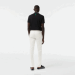 Lacoste novas calças clássicas de algodão elástico de ajuste fino homens branco 70v 88BL1550 - Image 3