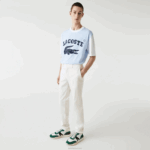 Lacoste novas calças clássicas de algodão elástico de ajuste fino homens branco 70v 88BL1550 - Image 6