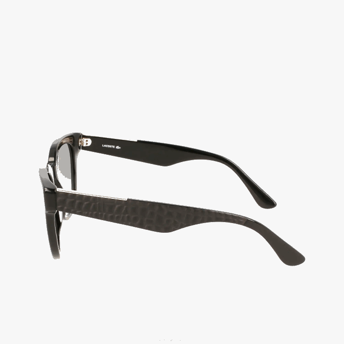 Lacoste óculos de sol ovais de pele de croco de acetato mulheres preto fosco 001 88BL2920 - Image 5
