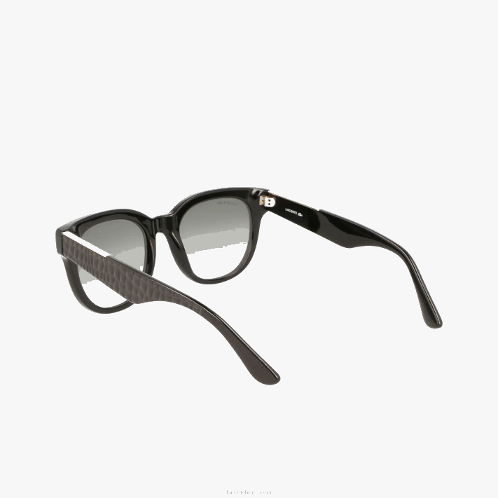 Lacoste óculos de sol ovais de pele de croco de acetato mulheres preto fosco 001 88BL2920 - Image 6