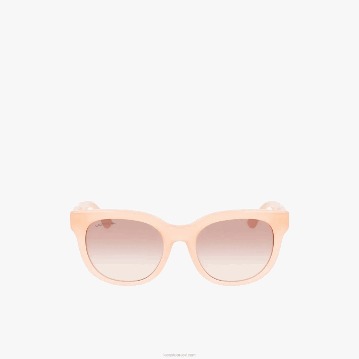 Lacoste óculos de sol ovais de pele de croco de acetato mulheres rosa 662 88BL2919 - Image 3