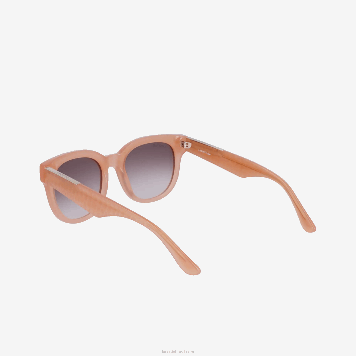 Lacoste óculos de sol ovais de pele de croco de acetato mulheres rosa 662 88BL2919 - Image 6