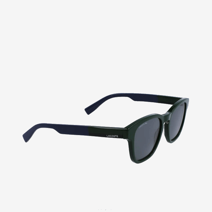 Lacoste óculos de sol retangulares com toque têxtil homens verde 300 88BL2347 - Image 4