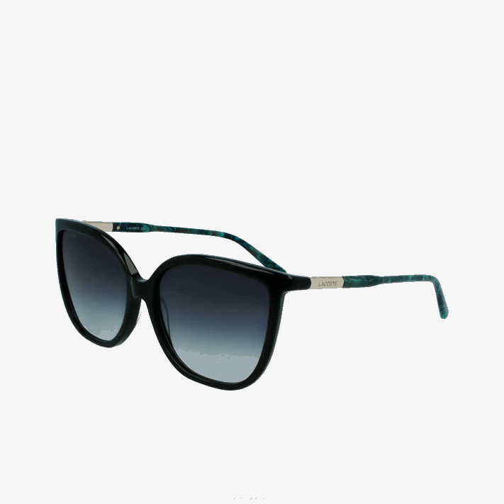 Lacoste óculos de sol tubulares de acetato de borboleta mulheres preto fosco 001 88BL2906 - Image 2