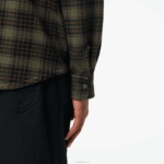 Lacoste overshirt de flanela de algodão reversível homens cáqui verde branco gby 88BL1541 - Image 6