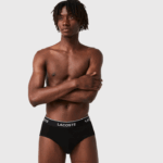 Lacoste pack de 3 cuecas casuais homens preto 031 88BL1421