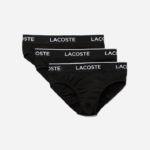 Lacoste pack de 3 cuecas casuais homens preto 031 88BL1421 - Image 5